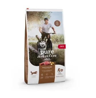 Hrana Uscata Caini MERA Pure Sensitive Adult Medium/Maxi Vită si Cartof 12,5kg