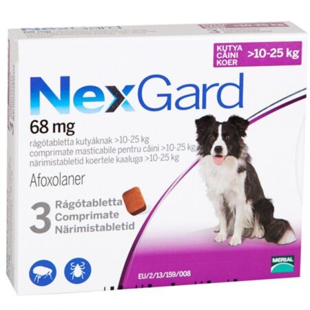 NexGard L comprimate masticabile, 10-25 kg, 1 comprimate
