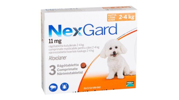 NexGard comprimate masticabile, 2-4 kg, 1 comprimate
