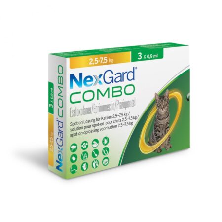 NexGard Combo pentru pisici 2,5 - 7,5 kg, 1 seringă