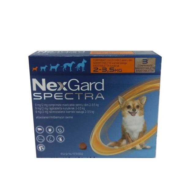 NexGard Spectra 1.35 - 3,5 kg. 1 pastile