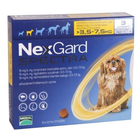 NexGard Spectra S (3.5 - 7.5 kg), 1 comprimate